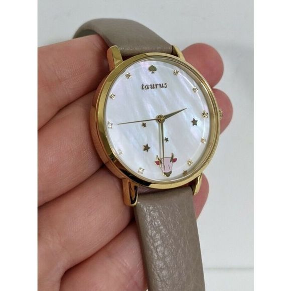 Kate Spade Taurus zodiac sign - Metro Wrist Watch - astrology horoscope symbol main image 5